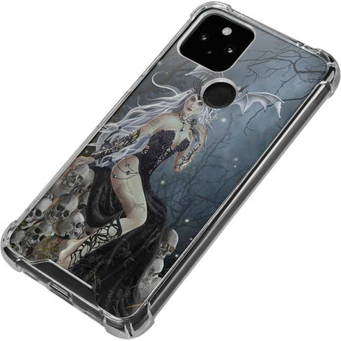 Gothic Queen with Silver Dragon by Nene Thomas Google Pixel 5 Clear Case
